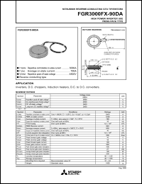 FGR3000FX-90DA datasheet: 4500V, 3000A phase control asymmetrical thyristor FGR3000FX-90DA