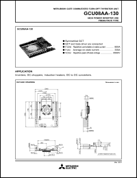 GCU08AA-130 datasheet: 6500V, 800A general purpose symmetrical thyristor GCU08AA-130