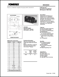 ND432025 datasheet: 2000V, 250A phase control dual scr thyristor ND432025