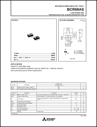 BCR08AS-12 datasheet: 600V, 0.8A triac BCR08AS-12