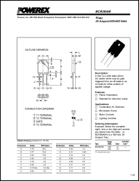 BCR30AM-12 datasheet: 600V, 30A triac BCR30AM-12