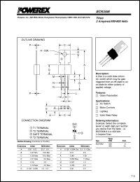 BCR3AM-12 datasheet: 600V, 3A triac BCR3AM-12