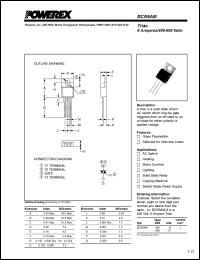 BCR6AM-12 datasheet: 600V, 6A triac BCR6AM-12