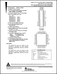 TMS27PC512-20FME datasheet: 65536 by 8 bits programable read-only memories, single 5-V power supply, 200ns TMS27PC512-20FME