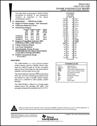 TMS418160A-50DZ datasheet: 1048576 by 16 bit dynamic random-access memory, single 5-V power supply, 1024-cycle refresh in 16 ms, 50 ns TMS418160A-50DZ
