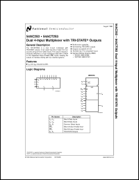 5962-8769301FA datasheet: Dual 4-Input Multiplexer with TRI-STATE Outputs 5962-8769301FA