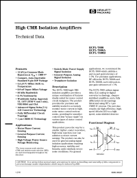 HCPL-7800A datasheet: High CMR Isolation Amplifiers HCPL-7800A