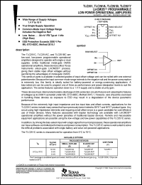 TLC251CPW datasheet:  LINCMOS(TM) PROGRAMMABLE LOW-POWER OPERATIONAL AMPLIFIER TLC251CPW