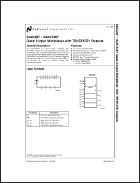 JM38510/76207BF datasheet: Quad 2-Input Multiplexer with TRI-STATE Outputs JM38510/76207BF