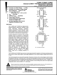 TLC2652AMFKB datasheet:  ADVANCED LINCMOS(TM) PRECISION CHOPPER-STABILIZED OPERATIONAL AMPLIFIER TLC2652AMFKB
