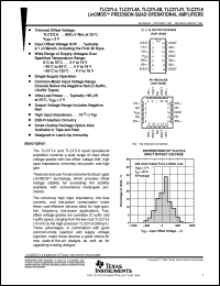 TLC27L4CD datasheet:  QUAD PRECISION SINGLE SUPPLY UPOWER OPERATIONAL AMPLIFIER TLC27L4CD