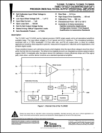 TLC4501CDR datasheet:  ADVANCED LINEPIC SELF-CALIBRATING (SELF-CAL) PRECISION SINGLE OPERATIONAL AMPLIFIER TLC4501CDR