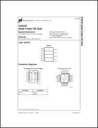 JM38510/75201BD datasheet: Quad 2-Input OR Gate JM38510/75201BD