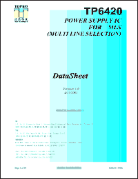 TP6420D0A datasheet: Power supply IC for MLS (multiline selection). TP6420D0A