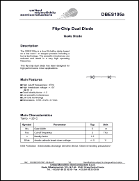 DBES105a datasheet: Flip-chip dual diode. GaAs diode. DBES105a