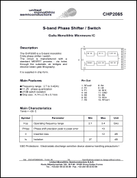 CHP2085-99F/00 datasheet: S-band phase shifter / switch CHP2085-99F/00
