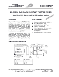 CHM1290REF/24 datasheet: 20-30GHz sub-harmonically pumped mixer. CHM1290REF/24