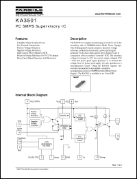 KA3501 datasheet: PC SMPS supervisory IC, precision voltage reference for 5V/12V outputs KA3501