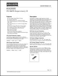 KA3505 datasheet: PC SMPS supervisory IC, 3.3V/5V/12V output KA3505