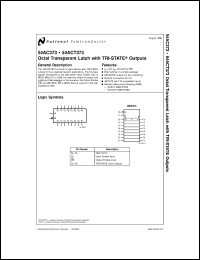 JM38510/75403BS datasheet: Octal Transparent Latch with TRI-STATE Outputs JM38510/75403BS