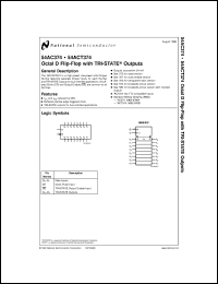54AC374MDA datasheet: Octal D Flip-Flop with TRI-STATE Outputs 54AC374MDA