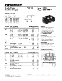 PSB162/08 datasheet: 800 V single phase rectifier bridge PSB162/08