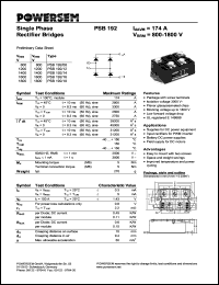 PSB192/12 datasheet: 1200 V single phase rectifier bridge PSB192/12