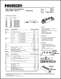 PSTKD82/14 datasheet: 1400 V high voltage diode module PSTKD82/14
