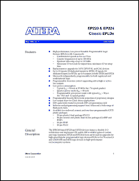 EP220LC-10A datasheet: High-performance, low-power erasable programmable logic devices with 8 macrocells, 10ns EP220LC-10A