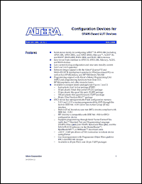 EPC2TI32 datasheet: Configuration devices for SRAM-based LUT devices, 1,695,680 ? 1-bit device with 5.0-V or 3.3-V operation EPC2TI32