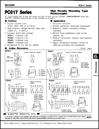 PC827AB datasheet: 2-channel, high density mounting type photocoupler, CRT=80-260% PC827AB