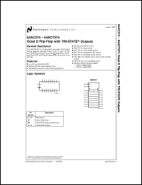 JM38510R75602BR datasheet: Octal D Flip-Flop with TRI-STATE Outputs JM38510R75602BR