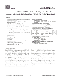 A29DL324TV-90 datasheet: 90ns 2.7-3.6V 32M-bit CMOS low voltage dual operation flash memory A29DL324TV-90