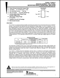 TLV2211IDBVT datasheet:  SINGLE LINCMOS(TM) RAIL-TO-RAIL UPOWER OPERATIONAL AMPLIFIER TLV2211IDBVT