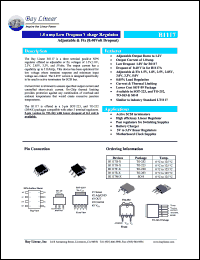 B1117D-2.85 datasheet: 2.85V 1.0A low dropout voltage regulator B1117D-2.85