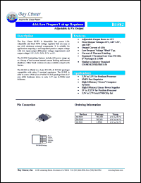 B1582T-3.0 datasheet: 3.0V 4.0A low dropout voltage regulator B1582T-3.0