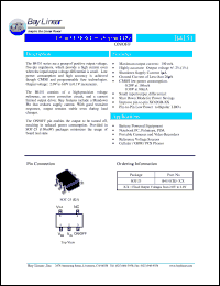 B4151CK5-2.9 datasheet: 2.9V 150mA CMOS low dropout LDO B4151CK5-2.9