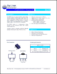 B4250CK3-2.1 datasheet: 2.1V 250mA CMOS low dropout LDO B4250CK3-2.1