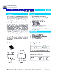 B4251CK5-3.6 datasheet: 3.6V 250mA low dropout regulator B4251CK5-3.6
