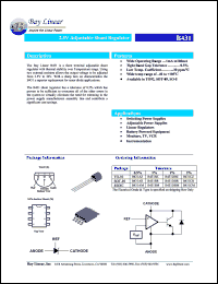 B431AZ datasheet: 2.5V adjustable shunt regulator B431AZ