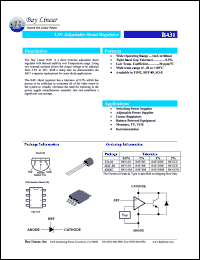 B431BR datasheet: 2.5V adjustable shunt regulator B431BR