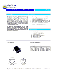 B431LBZ datasheet: 1.24V adjustable shunt regulator B431LBZ