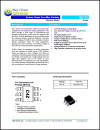 B8220K6-2.0 datasheet: 2.0V 1Amp surface mount zero bias schottky detector diode B8220K6-2.0