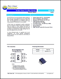 B8250XK6-2.1 datasheet: 2.1V surface mount zero bias schottky detector diode B8250XK6-2.1