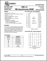 GS71108ASJ-12 datasheet: 12ns 128K x 8 1Mb asynchronous SRAM GS71108ASJ-12