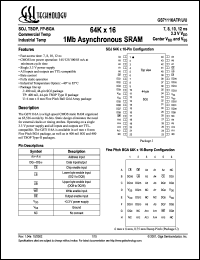 GS71116ATP-12I datasheet: 12ns 64K x 16 1Mb asynchronous SRAM GS71116ATP-12I