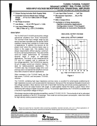 TLV2422CPWR datasheet:  DUAL, WIDE-INPUT-VOLTAGE UPOWER, RAIL-TO-RAIL SINGLE-SUPPLY OPERATIONAL AMPLIFIER TLV2422CPWR