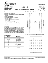 GS74108ATP-7 datasheet: 7ns 512K x 8 4Mb asynchronous SRAM GS74108ATP-7