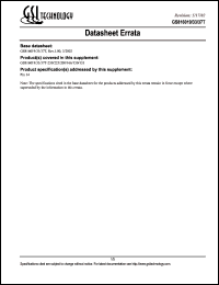 GS816033T-150 datasheet: 150MHz 512K x 32 synchronous SRAM GS816033T-150