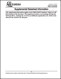 GS816136T-200I datasheet: 6.5ns 200MHz 512K x 36 pipelined and flow through synchronous NBT SRAM GS816136T-200I